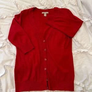 Banana Republic Red Cardigan